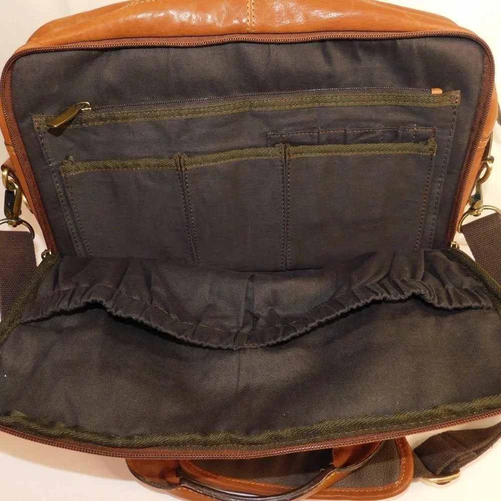 Kenneth Cole Leather Laptop Computer Business Briefcase Bag